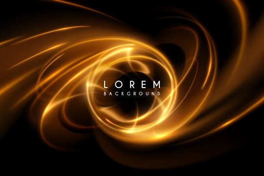 Circle light motion effect on black background