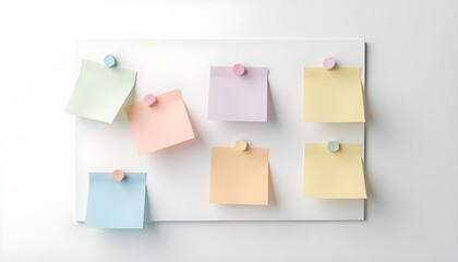 Pastel Bulletin Board with Notes and Icons