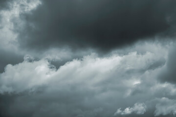 Fototapeta premium Dark cumulus clouds before a summer rain.