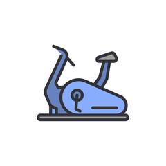 Stylized Exercise Bike Illustration On Transparent Display For Fitness Concept