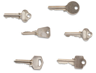 Key Set On PNG Transparent Background . Cut-Out Clipping Path With Adobe Photoshop Pen Tool . PNG Transparent Key .