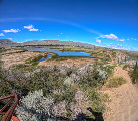 El Calafate landscapes with the lago Argentino is a lake in the Patagonian province of Santa Cruz, Argentina, laguna Nimez landscape