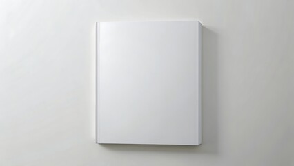Blank white book cover isolated on white background