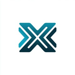 Obraz premium Modern logo design with geometric shapes and blue gradient colors