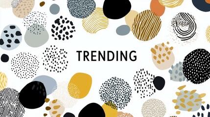 Trending theme with neutral color abstract dots
