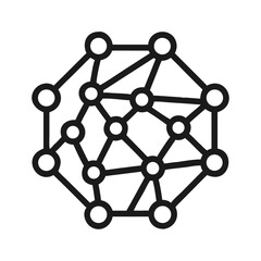 Supervised Learning Icon &ndash; AI Algorithm Concept Line Vector