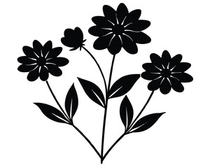 flowers--black-silhouettes-of-flowers-isolated-on-.eps