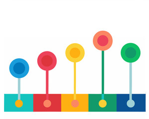 Colorful vector lollipop candy design set on a white background