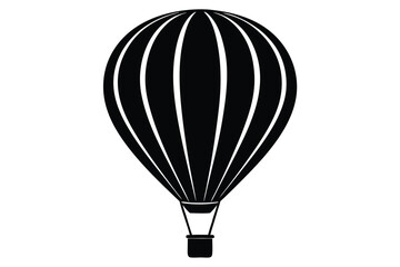 Obraz premium hot air balloon black silhouette