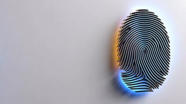 A vibrant fingerprint illustration, symbolizing security and identity protection in the digital world.