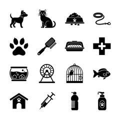 pet shop icon set
