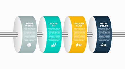 Infographic design template with place for your data. Vector illustration.