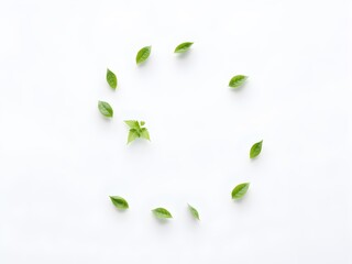 Recycling Leaves Icon on Light Background – Eco-Friendly Concept of Sustainable Production, Eco Plastic, and Green Fuel (AI Generated)