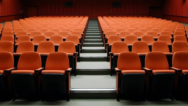 Theater auditorium empty seates video 4K