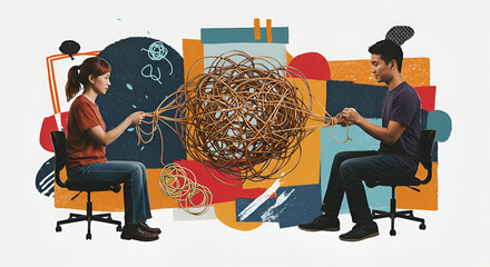Tangled relationship challenge two people struggle