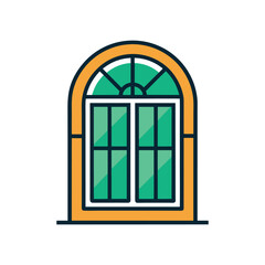 creative window, door, glass, stainless steel, icon set, logo design