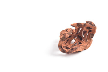 Ant Nest (Myrmecodia pendans), a traditional medicinal plant with porous, woody structure, isolated...