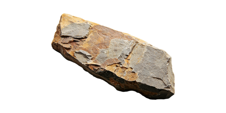 Rough Sedimentary Rock. Geological Study And Earth Science Exploration Isolated On Transparent Background