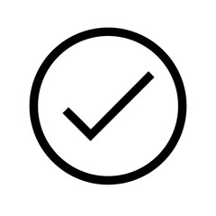 Checked circle icon vector illustration