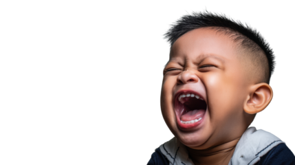 Child's Emotional Outburst: A candid portrait of a toddler, captured in a moment of unfiltered emotion, revealing the raw intensity of childhood expressions.
