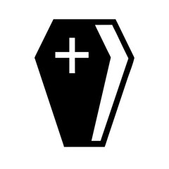 Obraz premium Coffin icon vector illustration