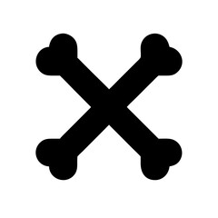 Crossbones icon vector illustration
