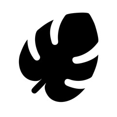 Monstera leaf icon vector illustration