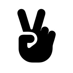 Peace hand gesture icon vector illustration