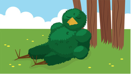 Cute cartoon crocodile sitting in the grass. Vector illustration.