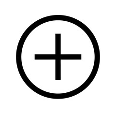 Obraz premium Plus in circle icon vector illustration