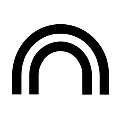 Rainbow arch icon vector illustration