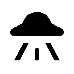 UFO abduction icon vector illustration