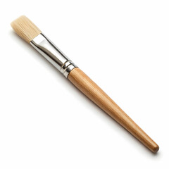 Fototapeta premium A paintbrush is a tool with bristles used for applying paint, enabling artists to create textures,