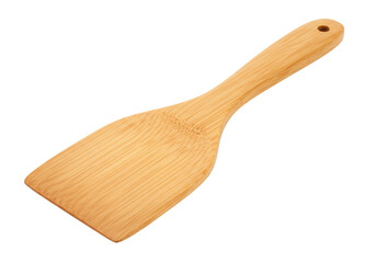 Isolated Bamboo Spatula for Cooking