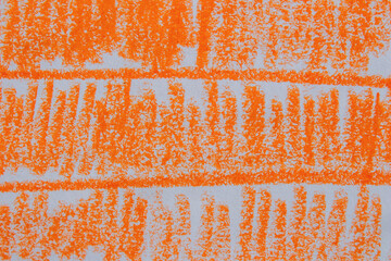 Orange oil pastel paint texture background, abstract design element