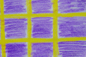 Purple yellow crayon pencil scribble doodle texture background