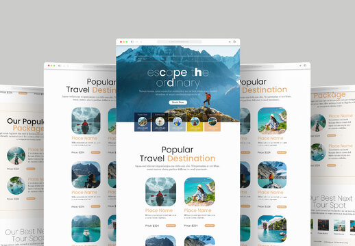 Travel Landing Page Design