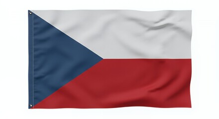 Obraz premium Czech Republic Flag: A Crisp, Render of the National Banner