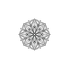 Circular pattern in the form of a mandala. Henna tatoo mandala. Mehndi style. Decorative pattern in oriental style. Coloring book page.