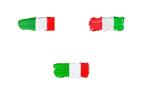 Italian flag dynamic paint brush stroke artistic patriotism - Powered by Adobe
