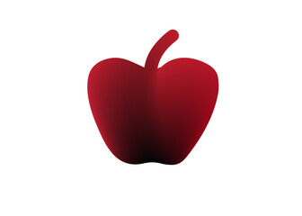 red apple isolated on white