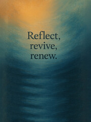 Sufi-Inspired Concept Poster Featuring the Words: Renew, Reflect, Revive – A Journey of Inner Restoration