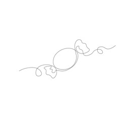 Obraz premium Sweets in one continuous line drawing. white background, Minimalist design for sweets and desserts theme. Vector illustration.