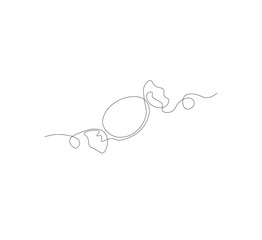 Sweets in one continuous line drawing. white background, Minimalist design for sweets and desserts theme. Vector illustration.
