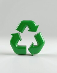 Obraz premium Recycling initiative promoting sustainability urban environment graphic design clean background educational concept