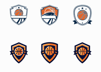 "Set of 6 Black and White Sports Logos – Minimalist Vector Badges for Gym, Team, and Fitness Branding"