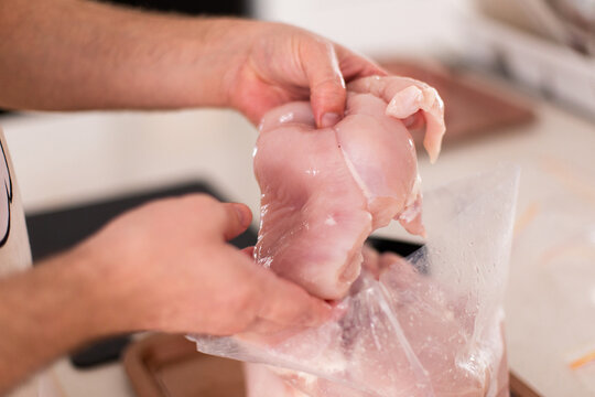 chicken breast repackaging bulk butcher purchase