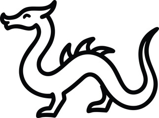 vector illustration of a dragon