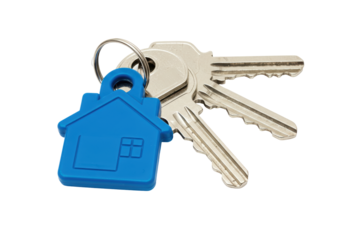 Isolated House Keys Charm Realtor Theme
