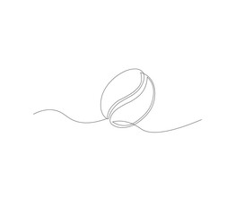 Obraz premium continuous line art of coffee beans. white background,Coffee beans morning cafe hot drink silhouette concept design one sketch outline drawing vector illustration